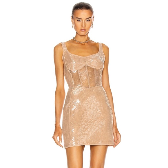 - NEW David Koma Sequin Corset Mini Dress BX7 - Picture 1 of 7